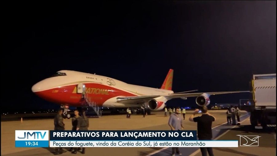 Peças de foguete que será lançado no Centro de Lançamento de Alcântara chegam ao Maranhão