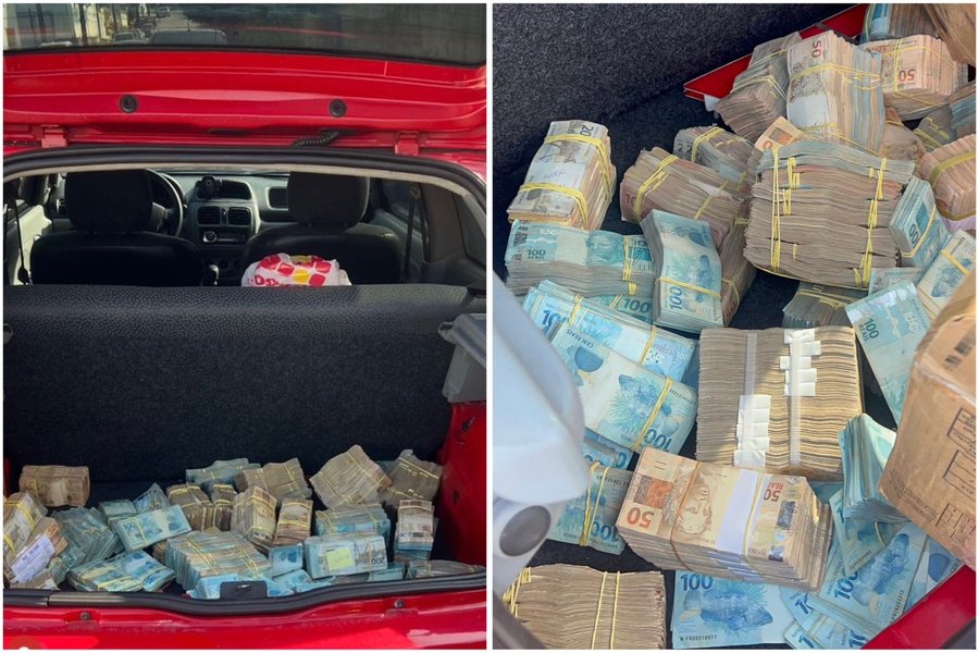 Polícia Civil: Investigação sugere que dinheiro encontrado em porta-malas tem origem ilícita