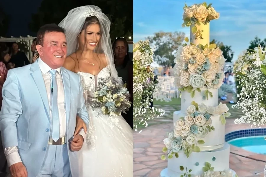 Amado Batista se casa com modelo 50 anos mais jovem em cerimônia luxuosa na fazenda