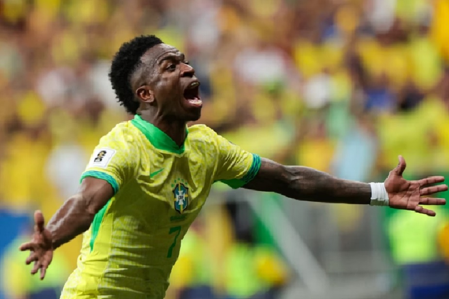 Brasil vence Colômbia com gol de Vinicius Júnior nos acréscimos