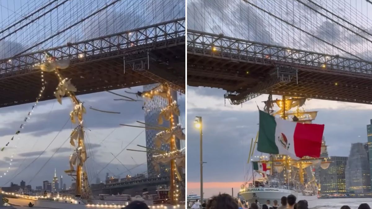 Navio da Marinha do México bate na ponte do Brooklyn, em NY, e deixa dois mortos