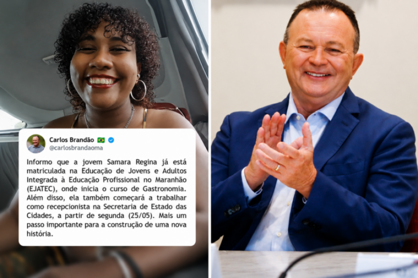 Carlos Brandão garante oportunidade de estudo e emprego para jovem grávida vítima de agressão